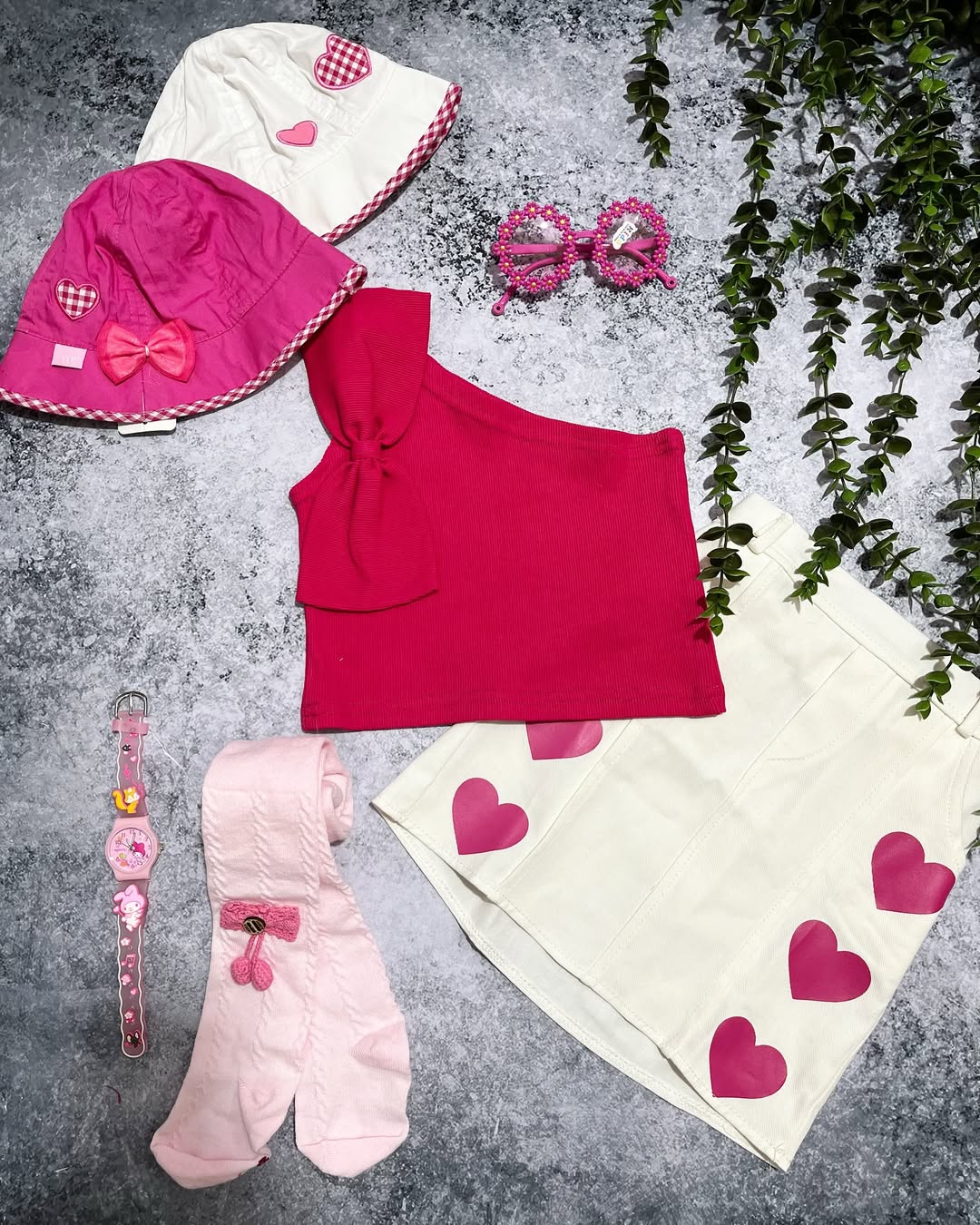 کراپ دامن قلبی دخترانه