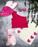 کراپ دامن قلبی دخترانه